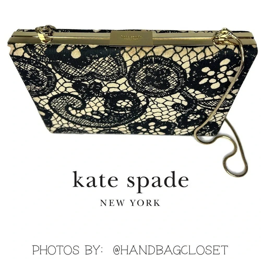 Kate Spade Y2K Lace New York Azalea Street Emanuelle, Spanish Book Clutch Bag